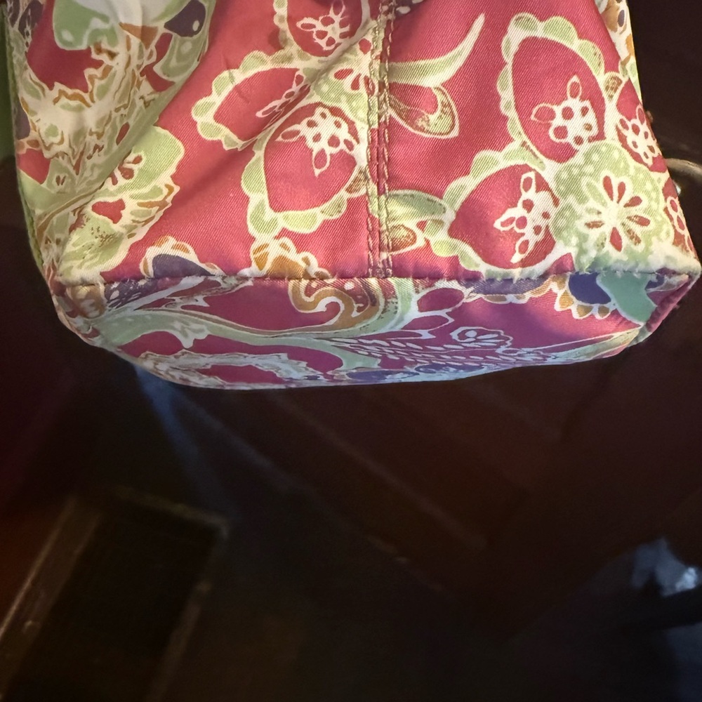 SOLD-Tyler Rodan Pink & Green Paisley Handbag - Picture 4 of 10